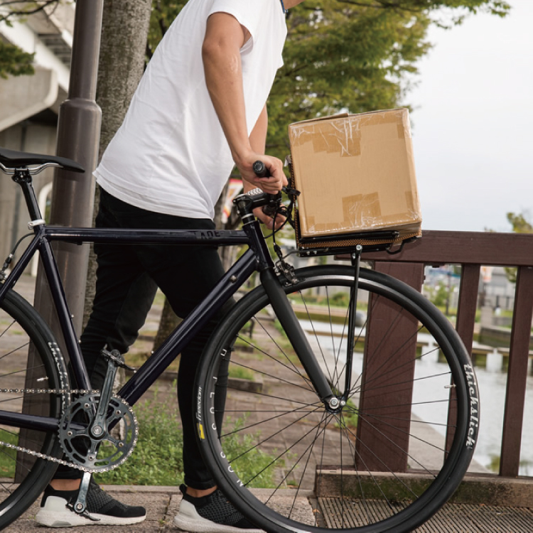 自転車  ロードバイク クロスバイク グラベル ツーリング  おしゃれ 通勤 通学 ADEPT アデプト トラスポーターラック ブラック フロント キャリア コミューター
