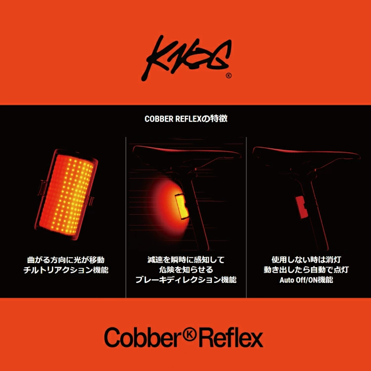 knog.（ノグ） COBBER REFLEX TWINPACK フロントライト/350ルーメン