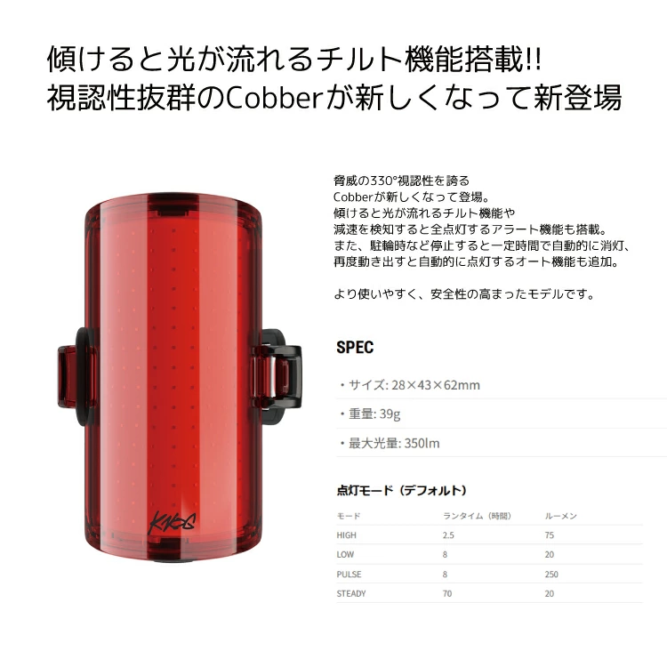 knog.（ノグ） COBBER REFLEX リアライト Knog/ノグ COBBER-REFLEX
