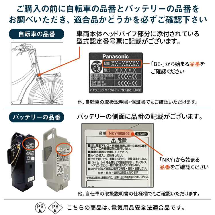 Panasonic リチウムイオンバッテリー NKY576B02 8.0Ah - 自転車