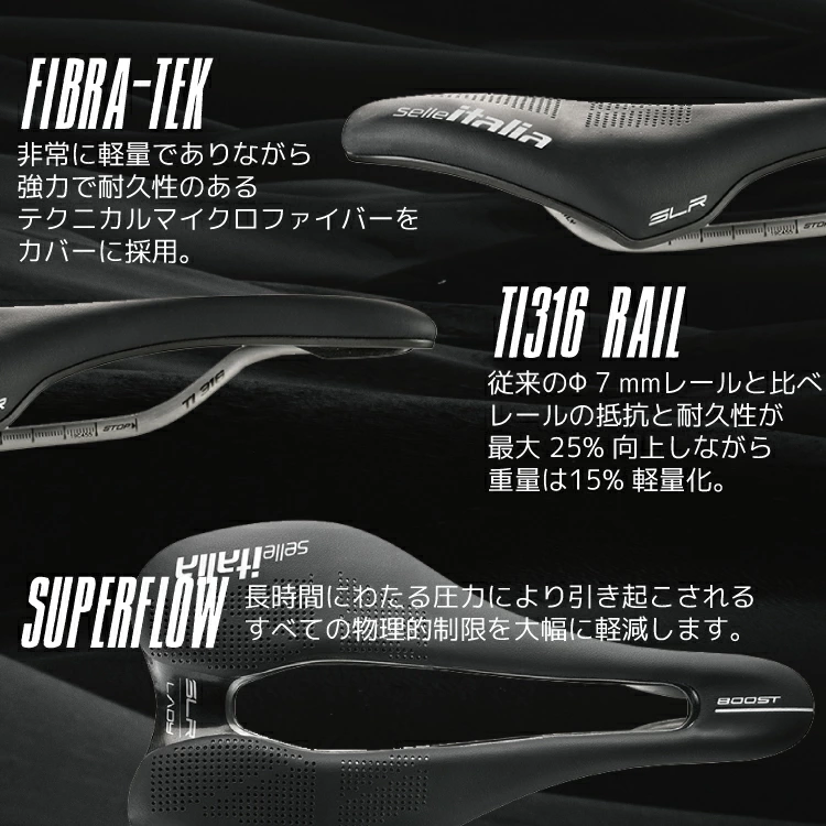 selle ITALIA（セライタリア） ロングライド サドル SLR BOOST TI316