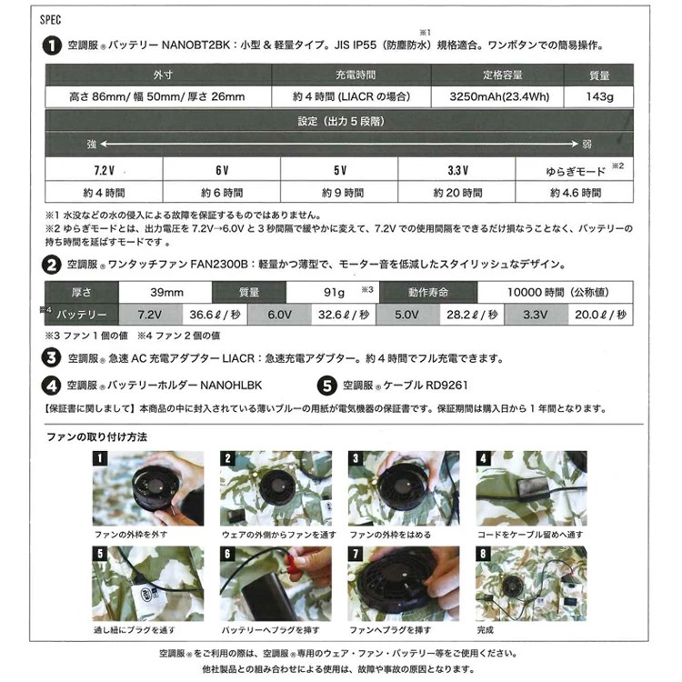 正規品 空調服スターターキット付きキッズエアコンディションドベスト110 kiuキウ 空調服 電動ファン付きウエア ベスト用 エア