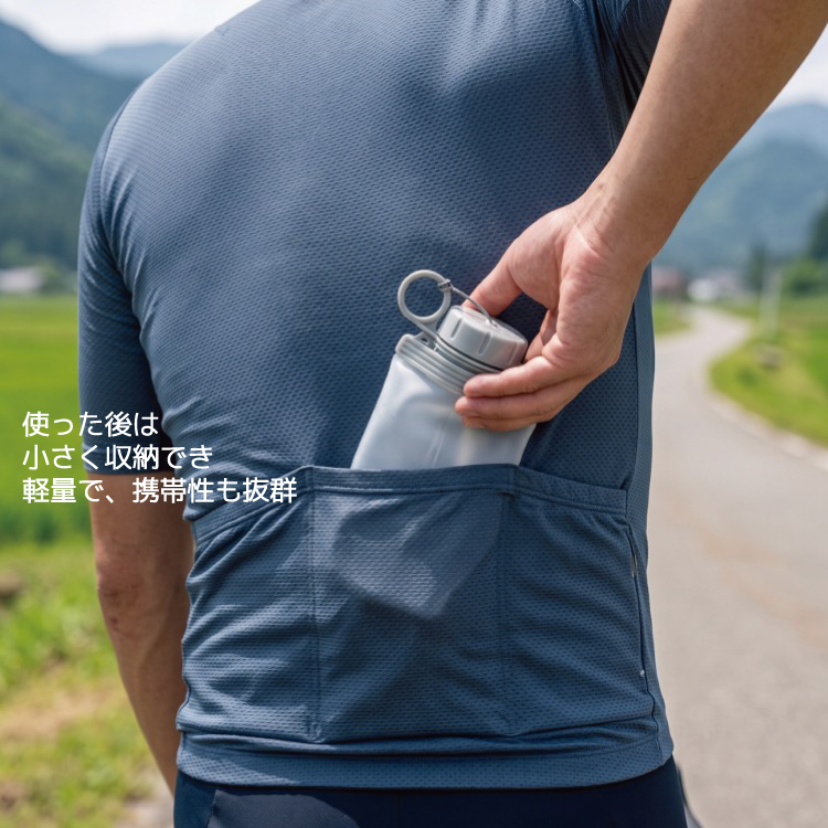 mont-bell モンベル フレックスウォーターパック 1.0L クリアー ダークグレイ ウォーターボトル 水分補給 ソフトボトル 折りたためる コンパクト 軽量 耐熱 耐冷 アウトドア トレッキング キャンプ スポーツ 自転車