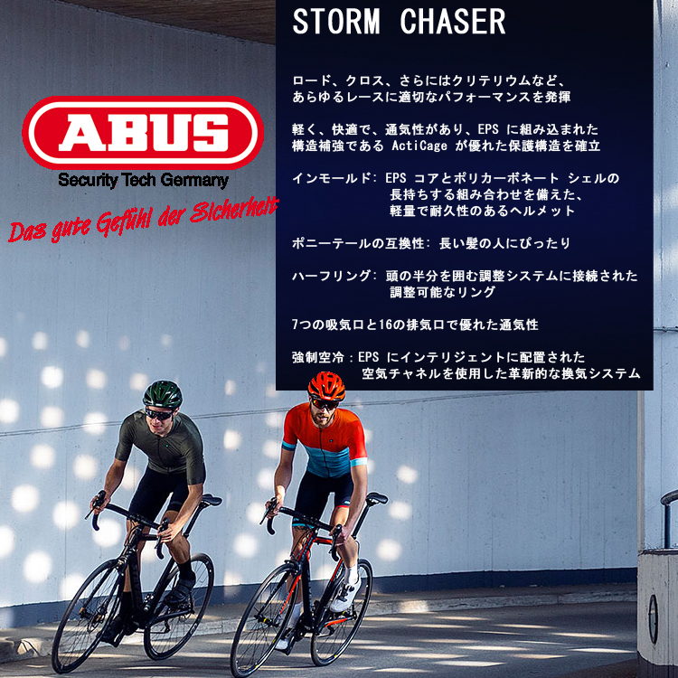 自転車 クロス ロードバイク 安全 快適 フィット 空気抵抗 流体力学 ヘルメット ABUS 軽い