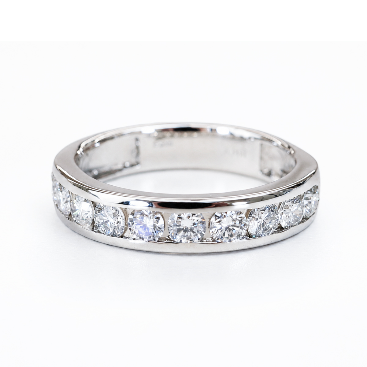 指輪 ダイヤ エタニティリング 1.0ct Hカラー SIクラス レール留め