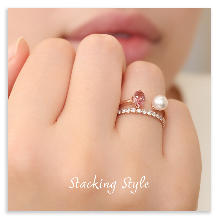 K18PG 0.3ct ダイヤモンド エタニティリング