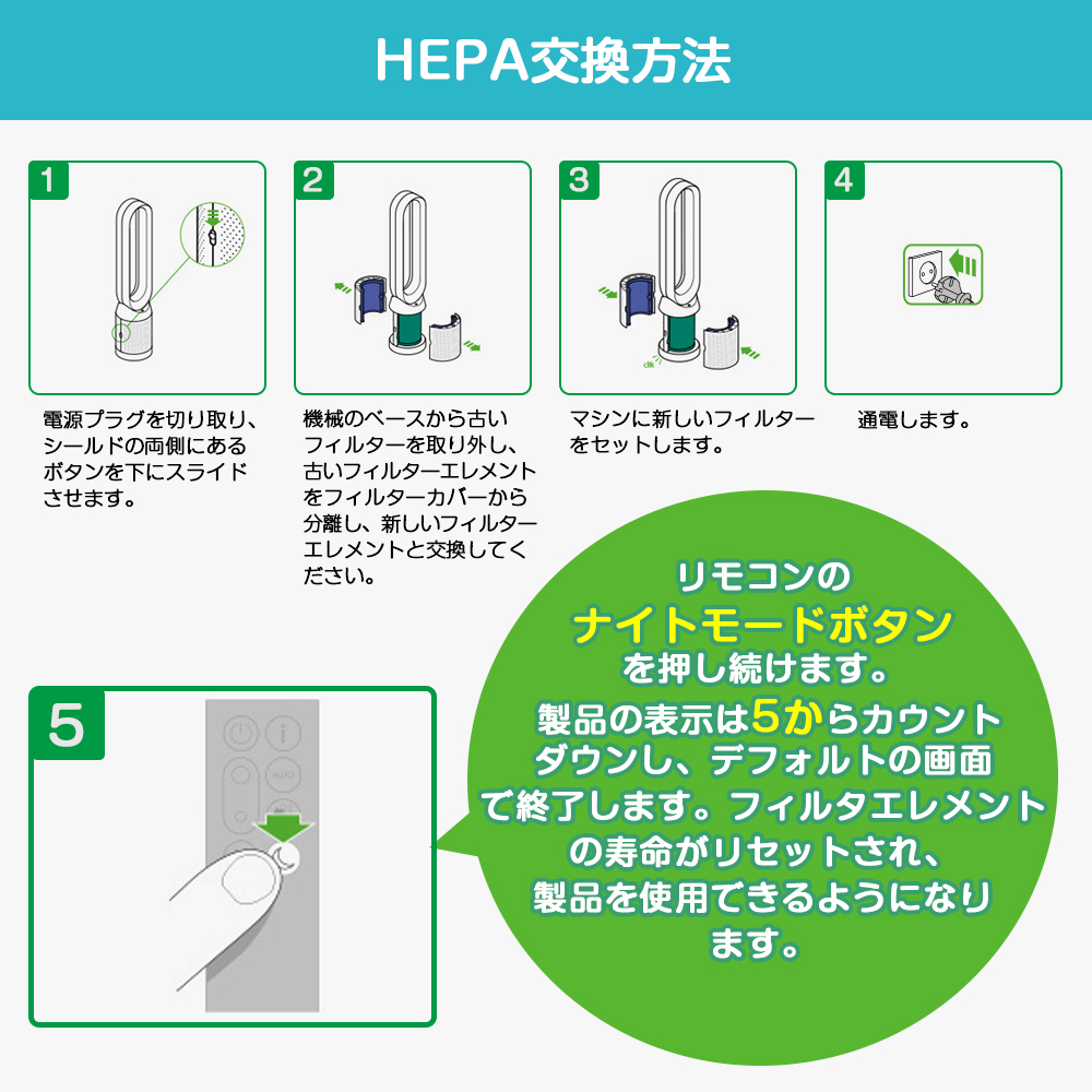 ダイソン 交換フィルター TP04 HP04 DP04 PH04 交換用フィルター Pure