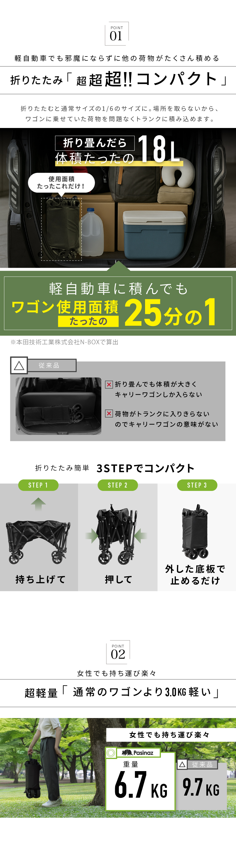 1年保証】最大136L 後ろ開け 開閉式 アウトドアワゴン キャリーワゴン