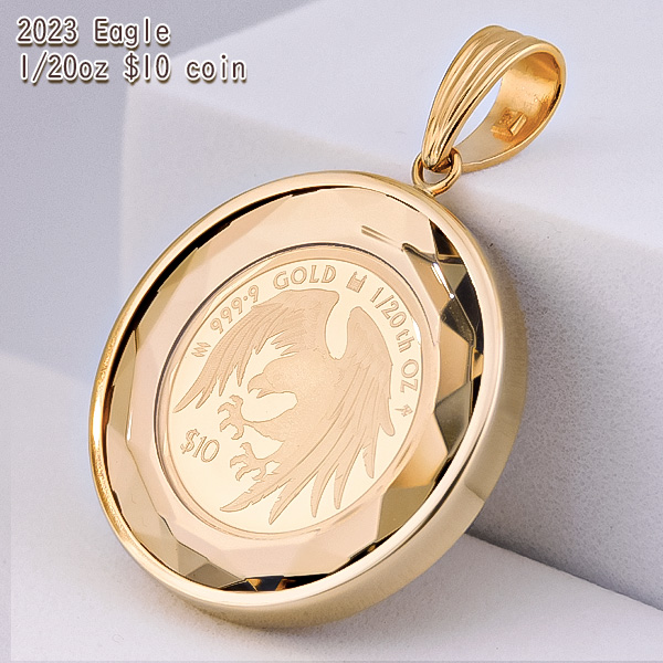 純金1/20オンス イーグル Eagle 鷲 コイン 金貨 ペンダントトップ 2023