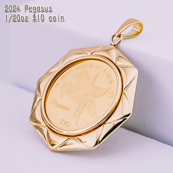 純金1/20オンス ペガサス pegasus 馬 コイン 金貨 ペンダント