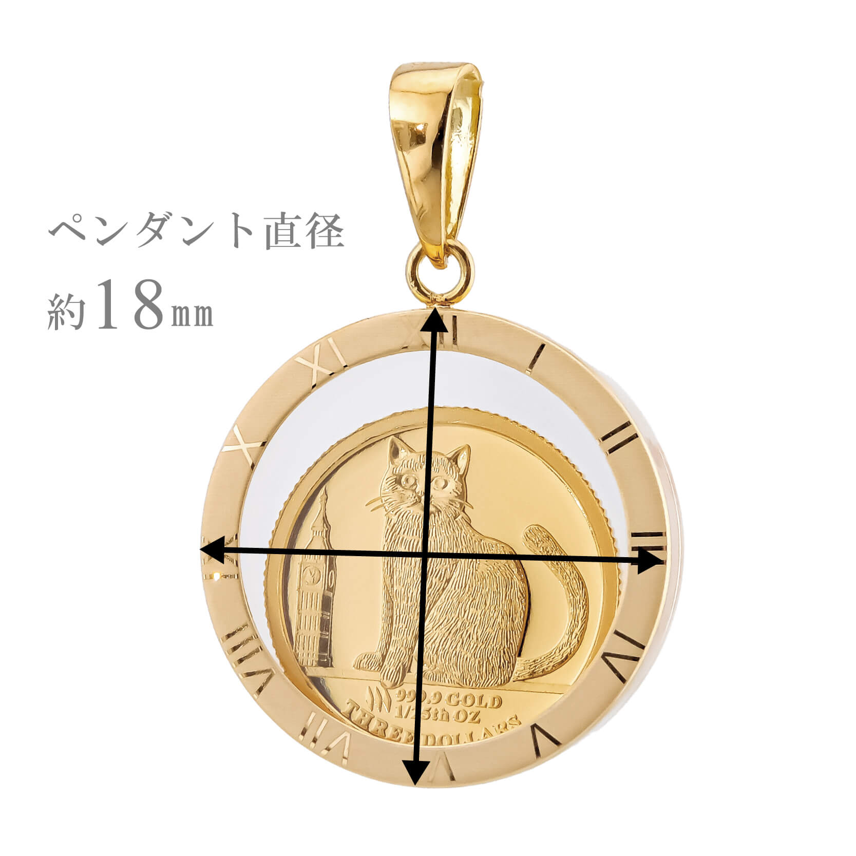 純金 1/25オンス Cat 猫 ロンドン ビックベン コイン 金貨 movin'coin