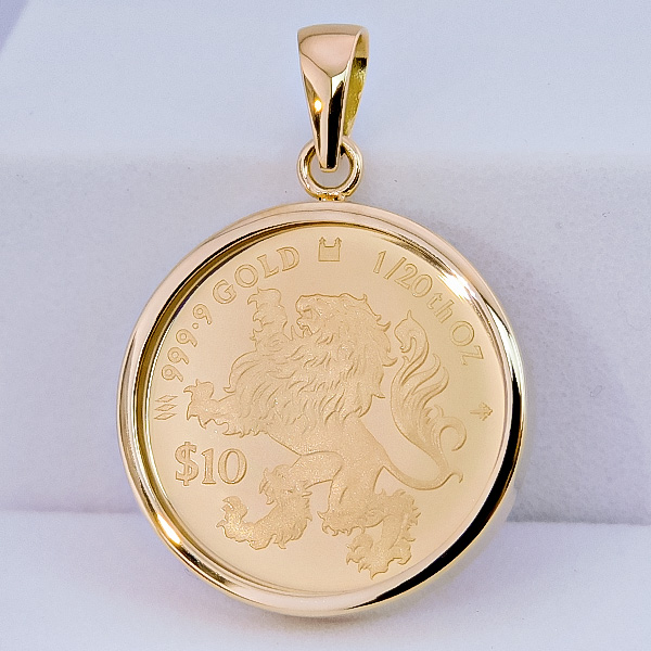 純金1/20オンス 獅子 Lion ライオン コイン 金貨 ペンダント