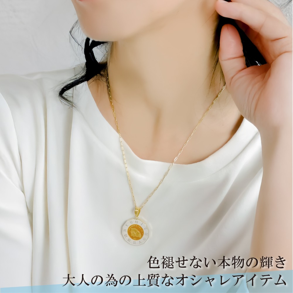 純金 1/20オンス Cat 猫 コイン 金貨 12角時計枠 金文字×白 2025年限定 保護ガラス付き ペンダントトップ 1100年の歴史ある英国王立造幣局製造品質保証書付の画像