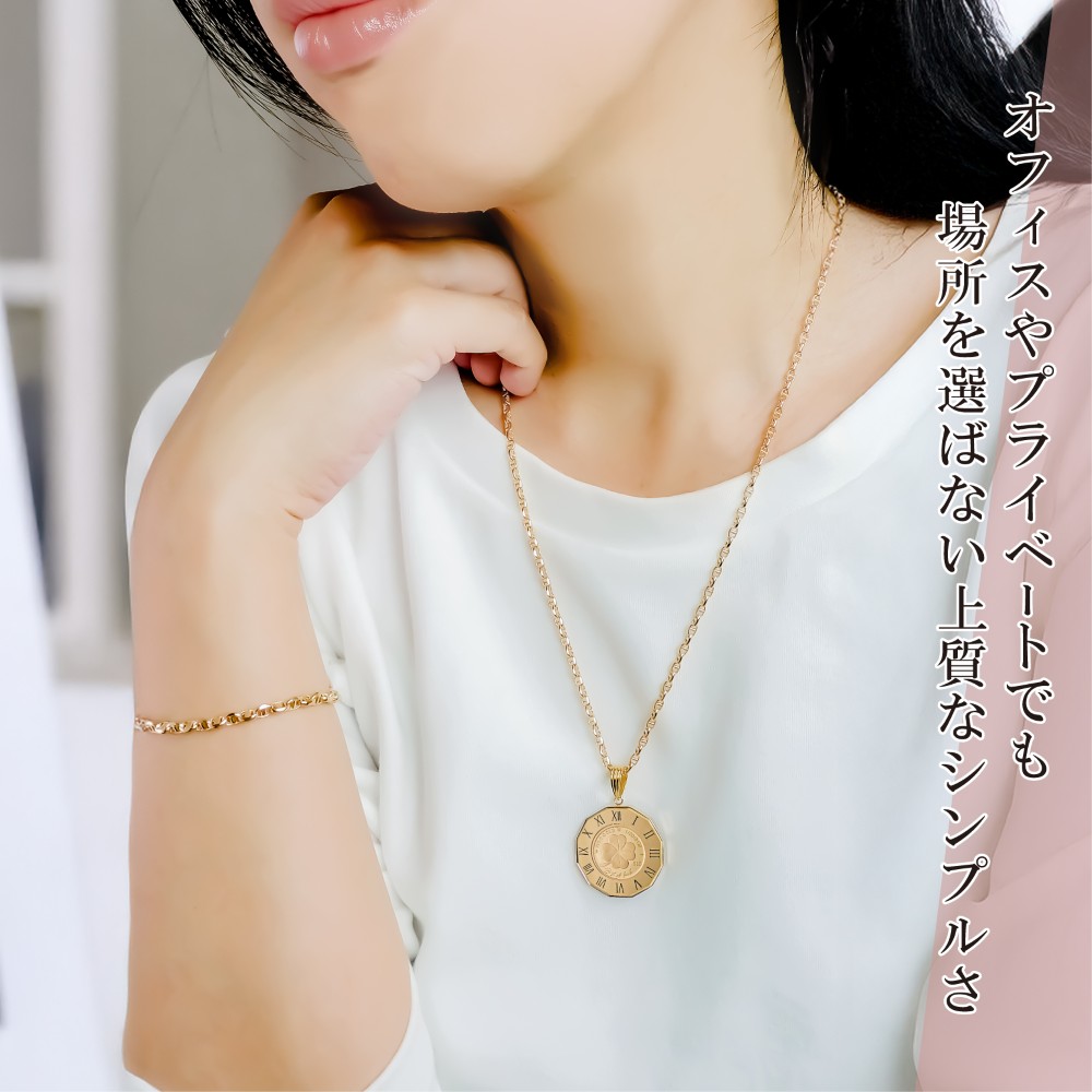 24金 18金 1/20オンス Four Leaf Clover 四葉のクロバー コイン 金貨 12角時計枠 保護ガラス付き ペンダントトップ 2025年限定 英国王立造幣局製造品質保証書付の画像