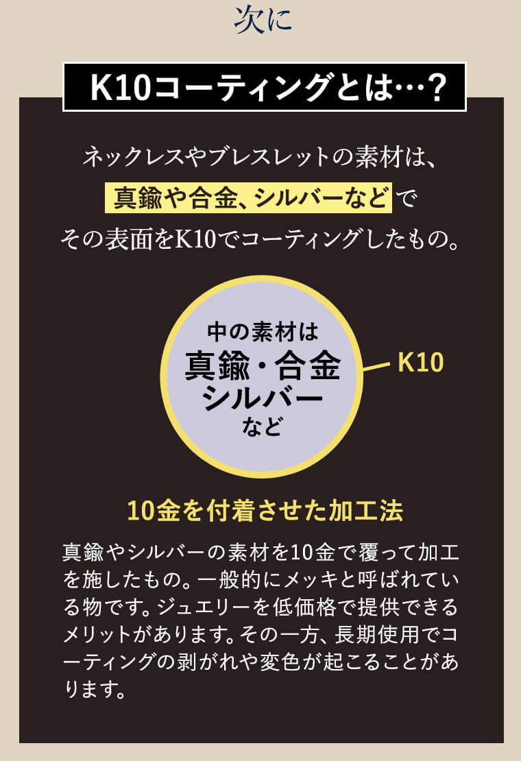 K10 10金 k10 ブレスレット チェーン 中空ロープ (細)