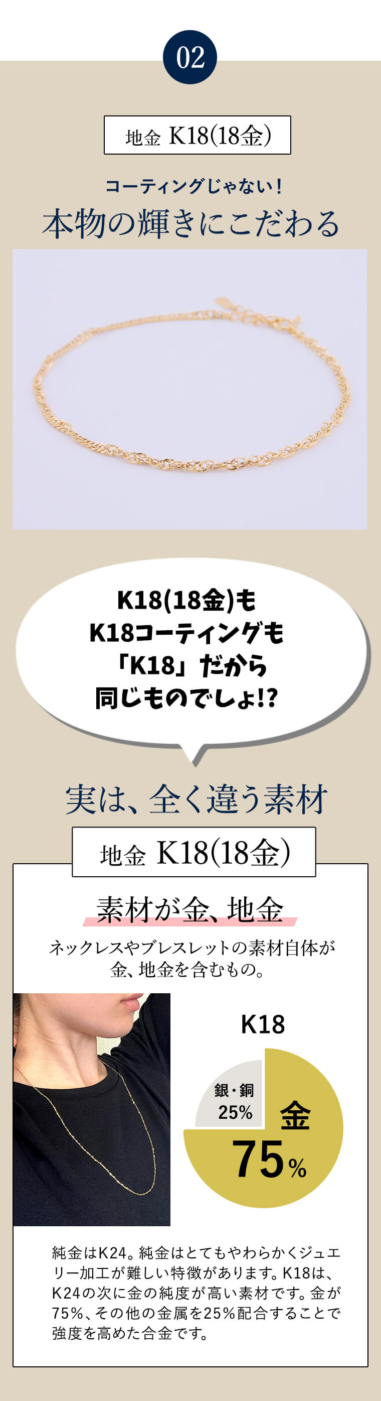 K18 18金 k18 ブレスレット チェーン 中空スクリュー レディース メンズ 2.0mm幅