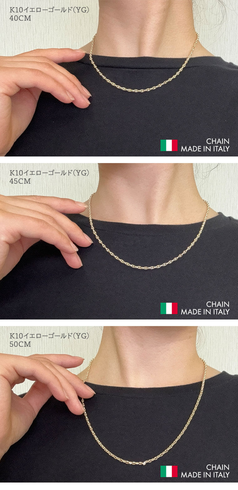 ネックレス チェーン 中空スカル K10 10金 k10 レディース メンズ 約