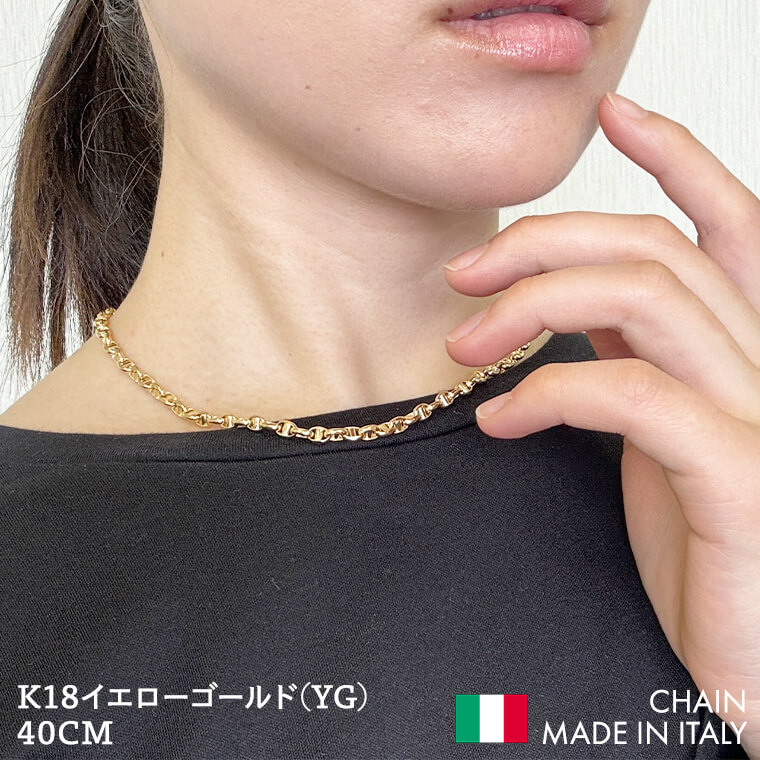 K18 18金 k18 ネックレス チェーン 中空スカル レディース