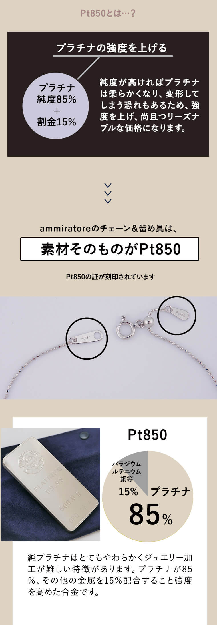 ネックレス チェーン カットボール PT850 pt850 プラチナ レディース