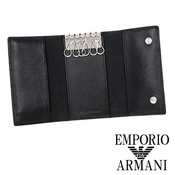 エンポリオアルマーニ EMPORIO ARMANI キーケース メンズ YEMG68 YC043 80001 男性用 アルマーニ レザー