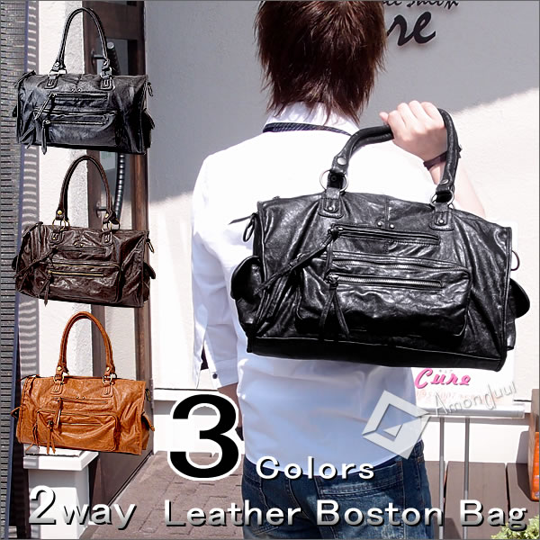 得価豊富な バッグ ボストンバッグ 2way PU leather mini boston back