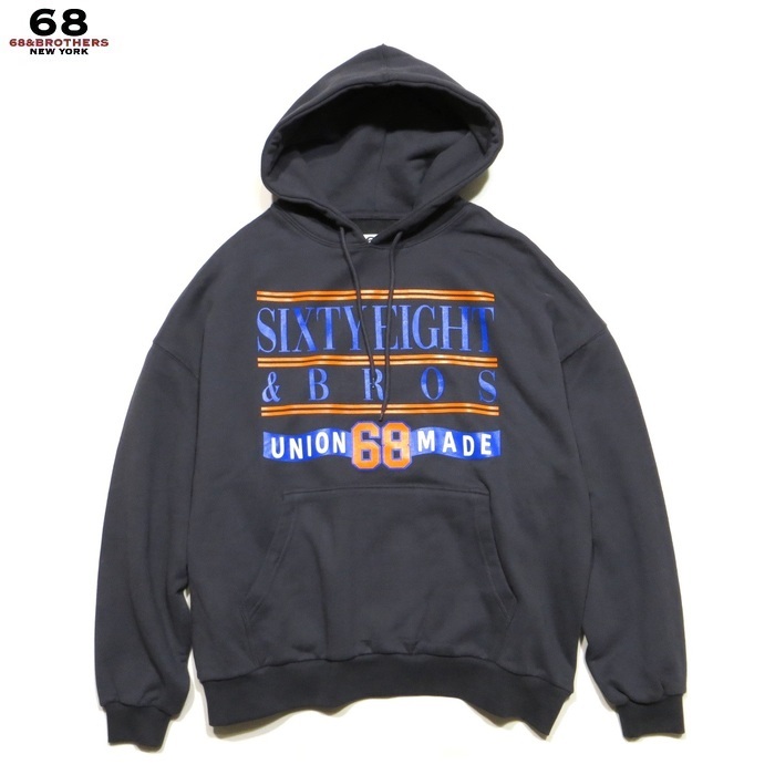 68&BROTHERS 68&ブラザーズ トップス パーカー フード Hooded Sweat ”UNION68MADE” プルオーバーパーカー  スウェットパーカー