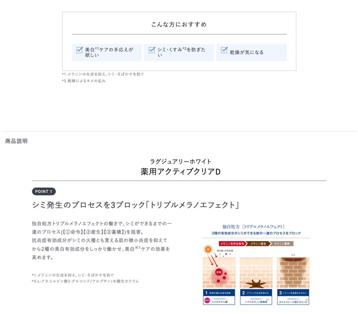 アンプルール【24時間・美白美容液】ラグジュアリーホワイト「薬用アクティブクリアD」医薬部外品 30mL ドクターズコスメ ハイドロキノン ビタミンC トラネキサム酸 シミ くすみ そばかす スキンケア