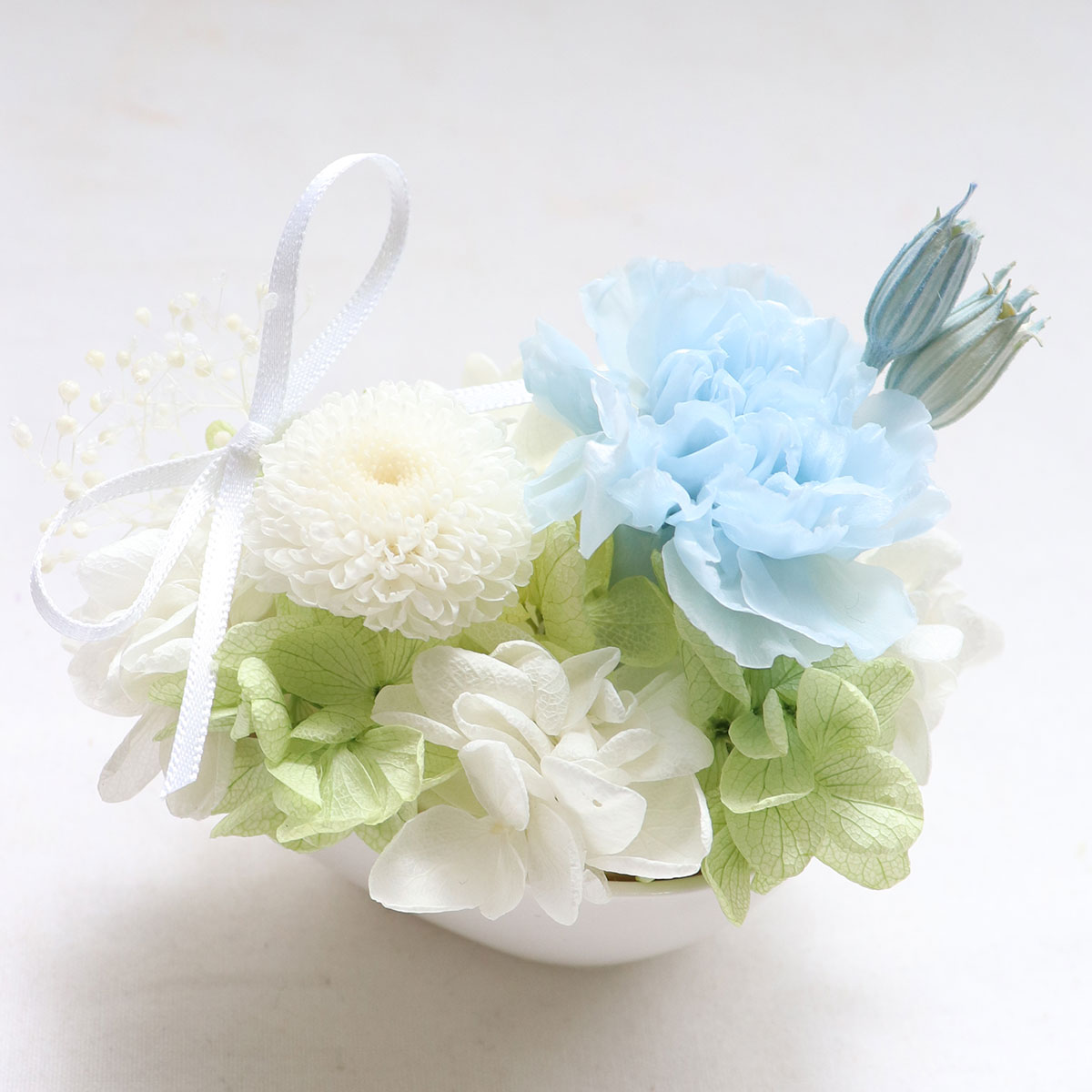 初盆 お供え プリザーブドフラワー仏花 ミニ仏壇用 喪中 花 お盆 供花