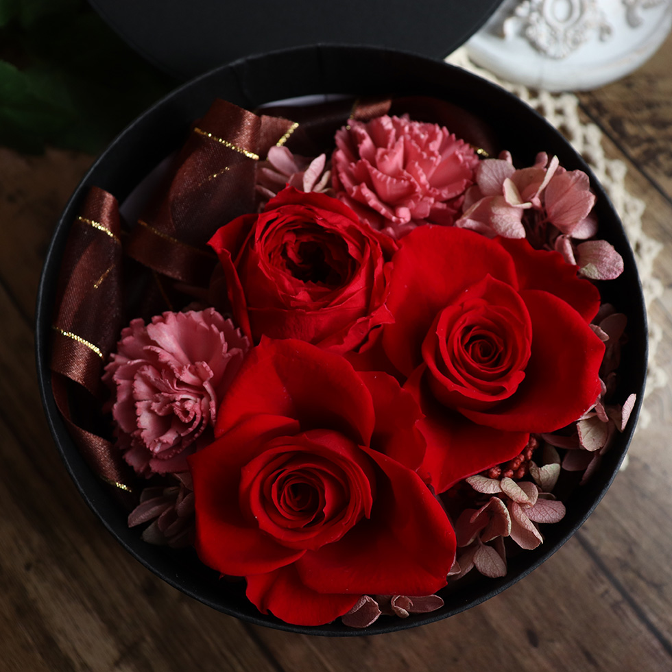 プリザーブドフラワー 結婚式 電報 ボックスフラワー ギフト