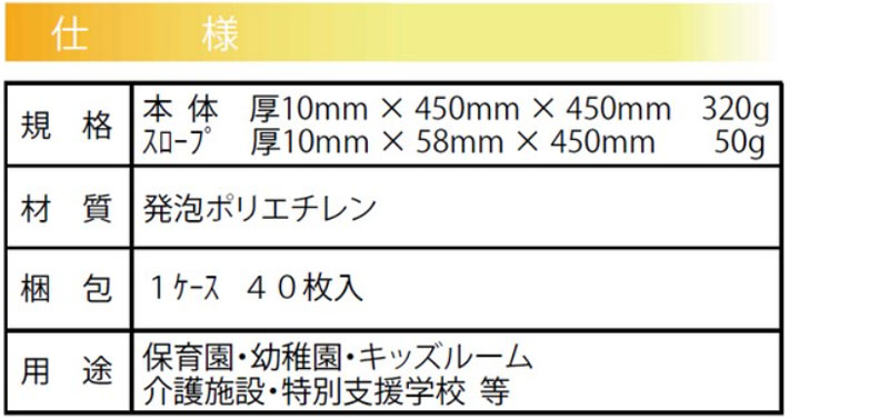 【10枚以上1枚単位で販売】ジョイントクッション 450mm角 極厚 10mm厚 接着剤不要 置き敷 簡単施工 防水 お手入れ簡単 ジョイントクッション45 JQN-45(1枚)｜amrie｜05