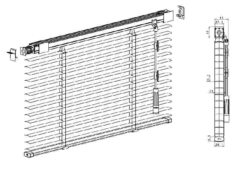 ブラインド カーテンレール 取付可 窓回り ヨコ型ブラインド お買得 アルミブラインド つっぱり仕様 |  | 11