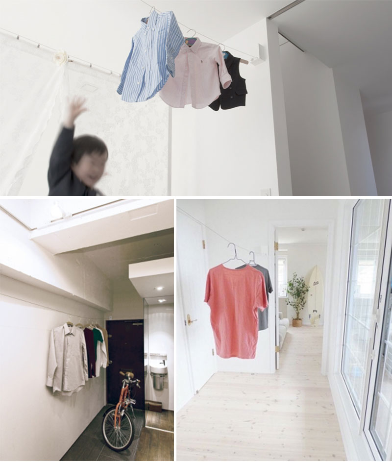室内で洗濯物干すワイヤー 絵になる物干しワイヤーが激安  6個以上購入で送料無料 |  | 02