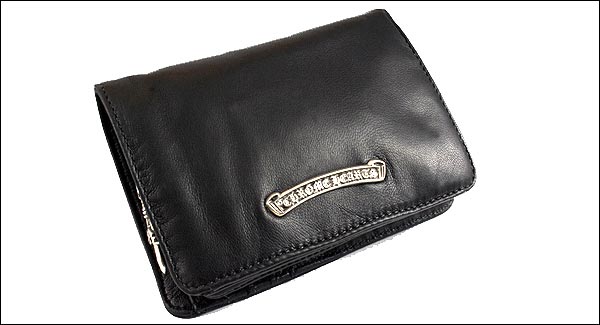クロムハーツジョーイウォレットブラックヘビーレザー|クロム