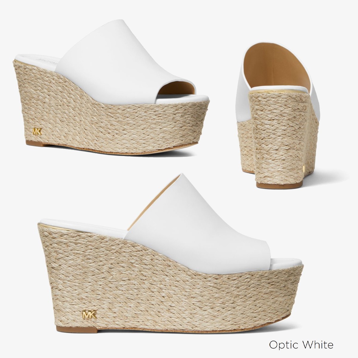 michael kors cunningham leather wedge