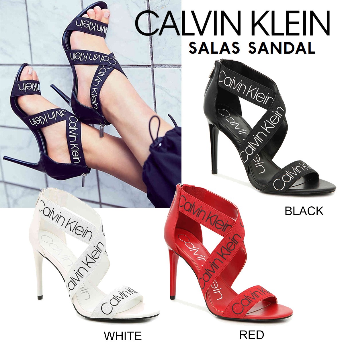 Calvin Klein SALAS カルバンクライン ロゴストラップ クロス 