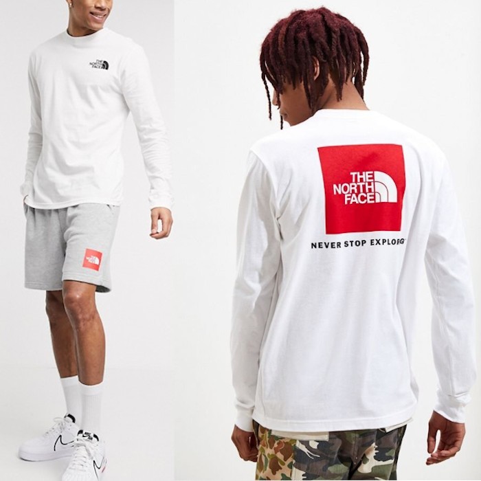 The North Face ノースフェース Red Box long sleeve t-shirt レッド 