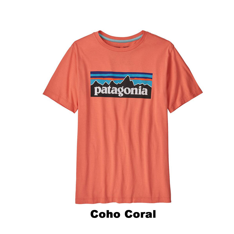 Patagonia パタゴニア Logo t-shirt キッズ Organic オーガニック コットンＴシャツ 半袖 ロゴトップス 子供 人気 大人可 US正規品 送料無料 US直輸入