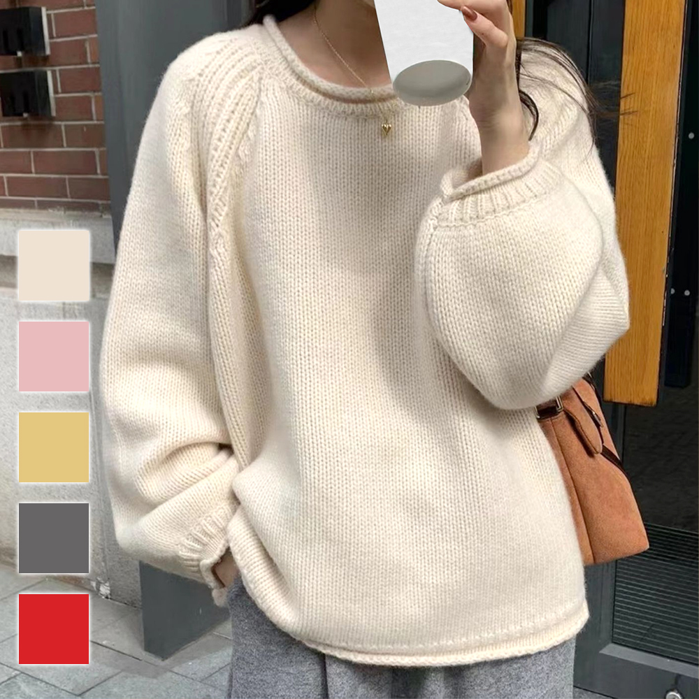 だいにぐるーぷ　ニット　Lサイズ　新品未開封 Dewlily シンプルルーズニット 秋 冬 韓国ファッション 10代 20代 30代