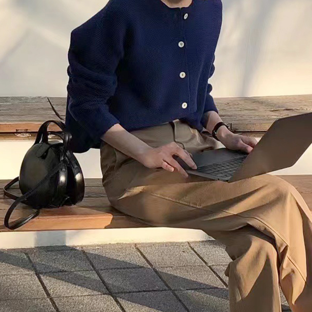 Dewlily ノーカラーカジュアルジャケット レディース 10代 20代 30代