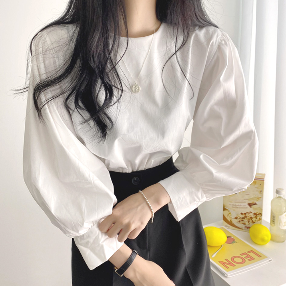 Dewlily パフスリーブシャツブラウス レディース 10代 20代 30代 韓国