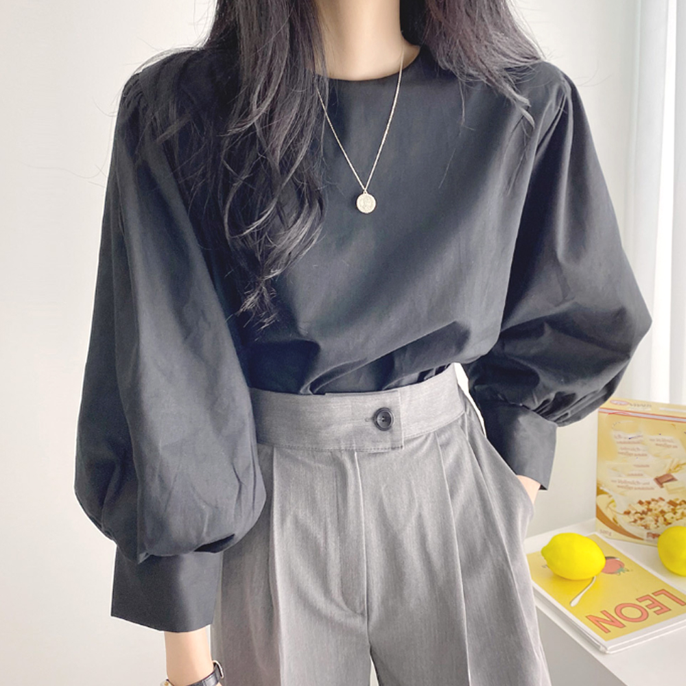 韓国製韓国購入お袖パプスリ一ブ可愛いブラウス Dewlily パフスリーブシャツブラウス レディース 10代 20代 30代 韓国