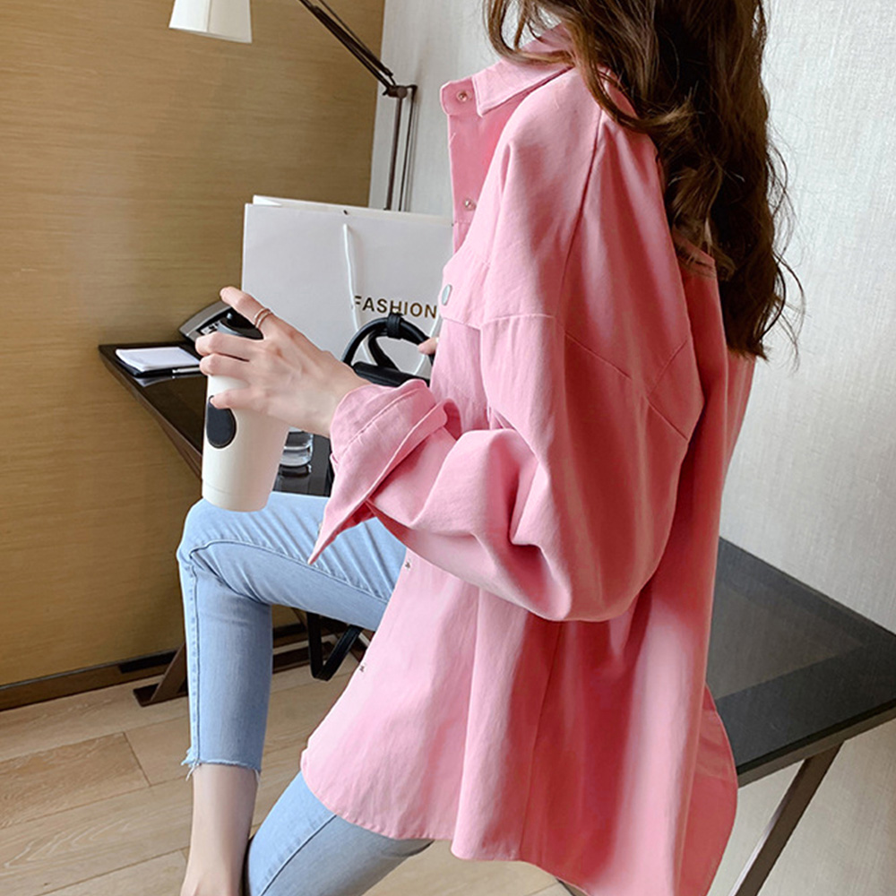 オーバーサイズシャツ ブラウス レディース オフィス カジュアル 10代 20代 30代 韓国ファッション 韓国 春 秋服 夏服 ゆったり 大人 |  | 09