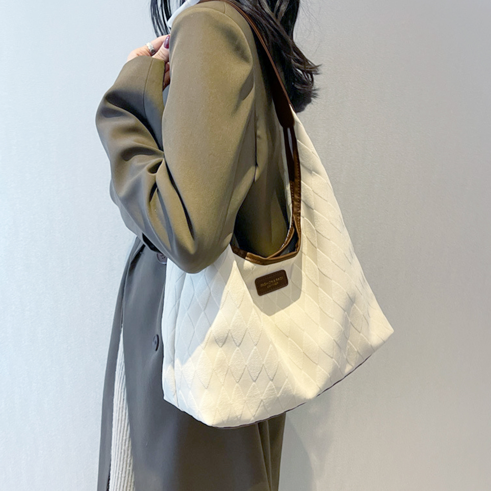 ダイヤ柄トートバッグ レディース 10代 20代 30代 韓国ファッション カジュアル バック 鞄 ...