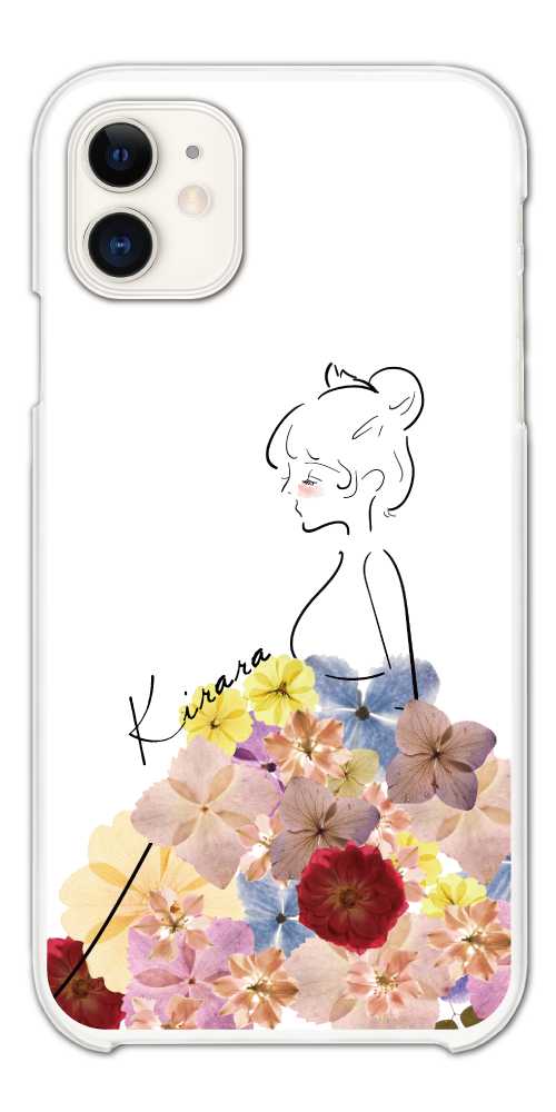 名入れ iPhone16 ケース スマホケース おしゃれ AQUOS sense9 Xperia10 VI Pixel9a iPhone16e iPhone15 android ハード 全機種対応 花柄 フラワー プリンセス | ブランド登録なし | 06