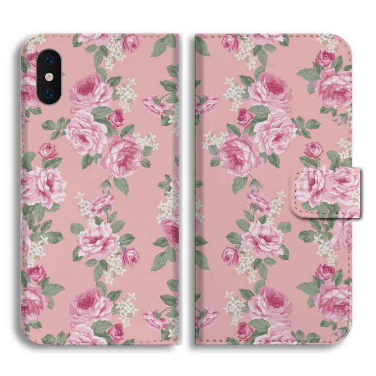 スマホケース 手帳型 全機種対応 薔薇 バラ ローズ カラー 花柄 花