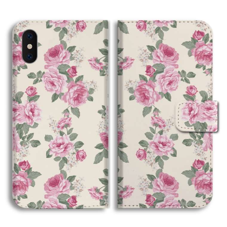 スマホケース 手帳型 全機種対応 薔薇 バラ ローズ カラー 花柄 花