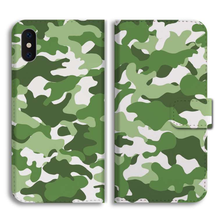スマホケース 手帳型 全機種対応 カモフラージュ 迷彩 カモ カモフラ