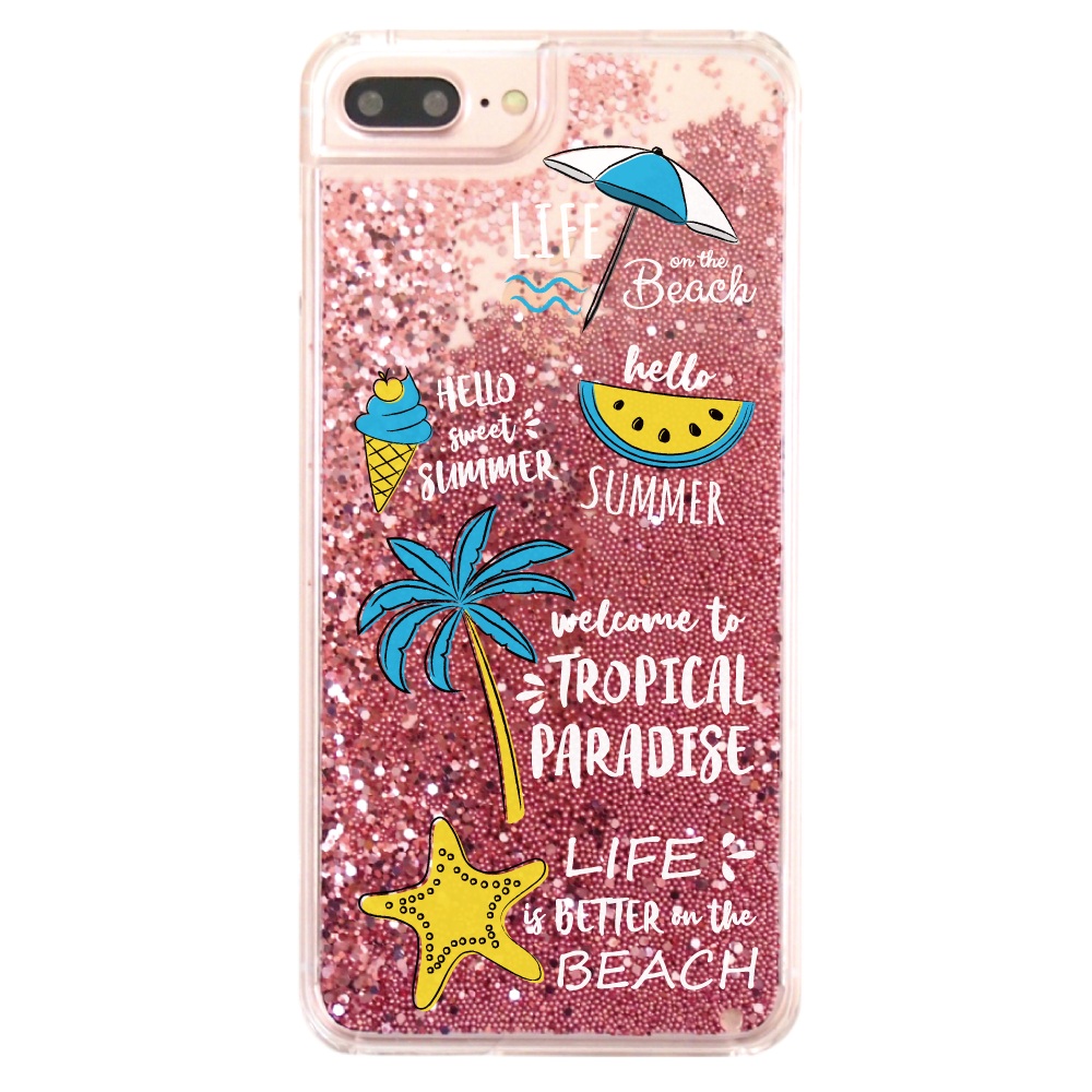 ALOHA GLASS iPhone 17Pro ケース スマホケース グリッター ALOHA ハワイアン イラスト アロハ iPhone17