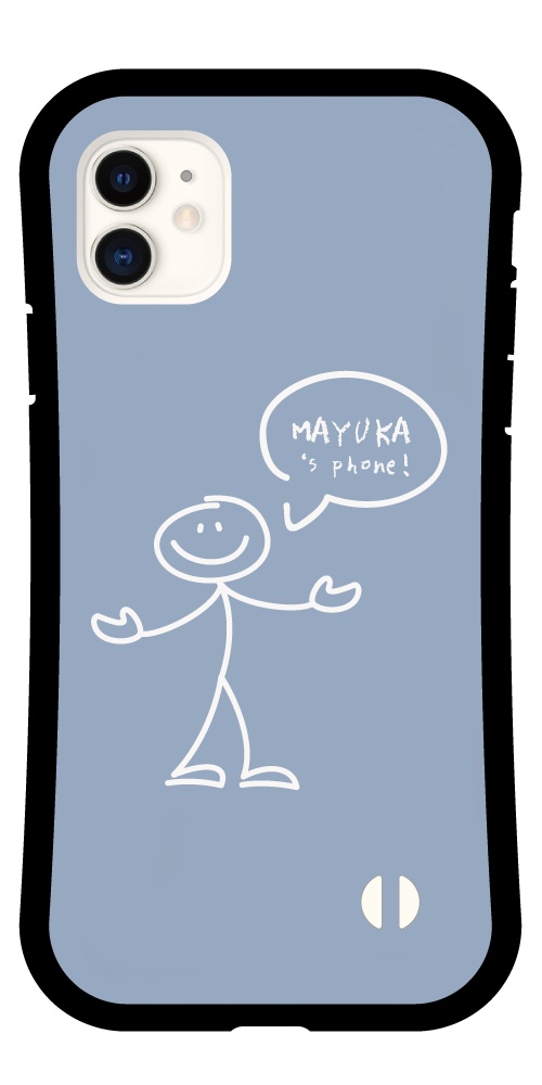 iPhone 名入れ iPhone17 iPhone17e ケース イラスト 棒人間 グリップ