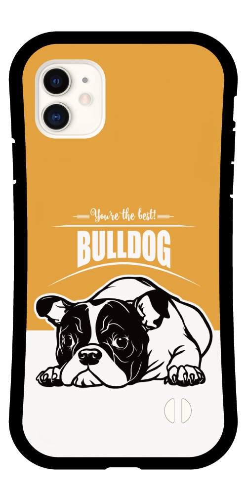 iPhone iPhone17 iPhone17e ケース ブルドッグ イラスト ロゴ グリップ
